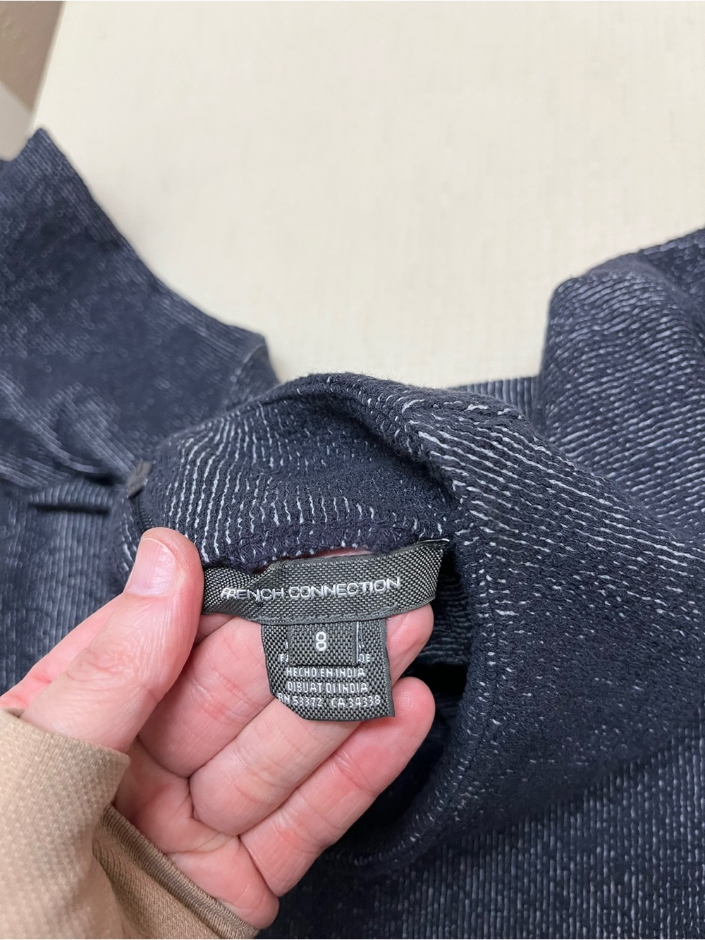 French Connection size 8 ribbed mock neck maxi dress - Picture 7 of 14